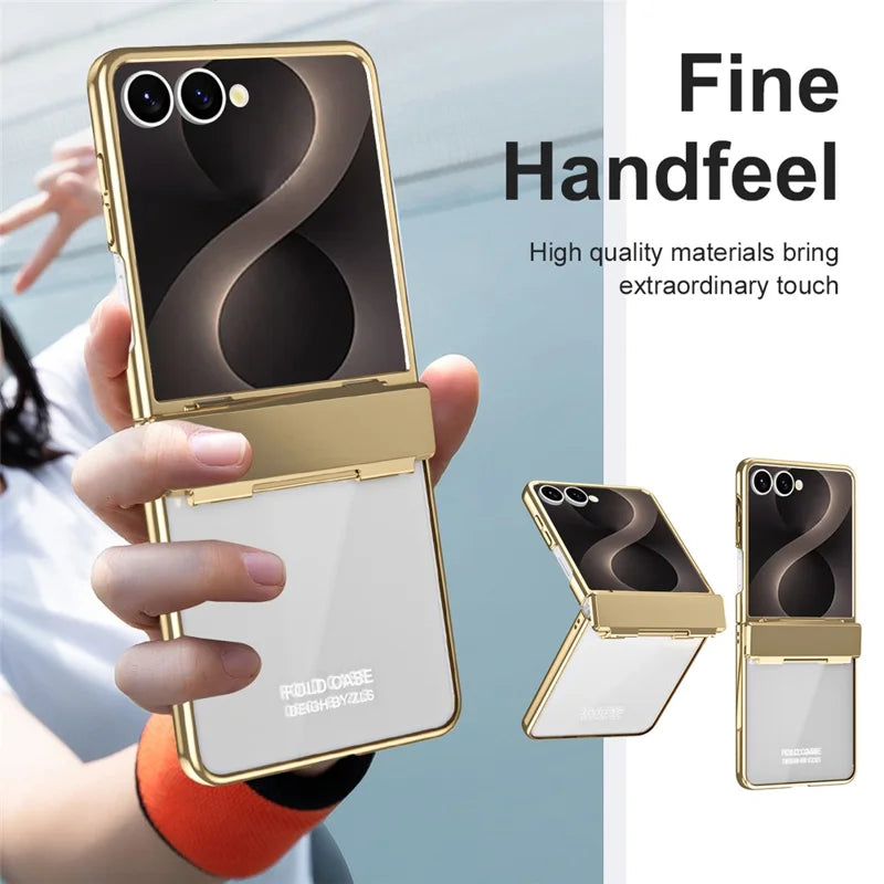 Galaxy Z Flip 7 Electroplated Clear Case with Hinge Protection – View 11