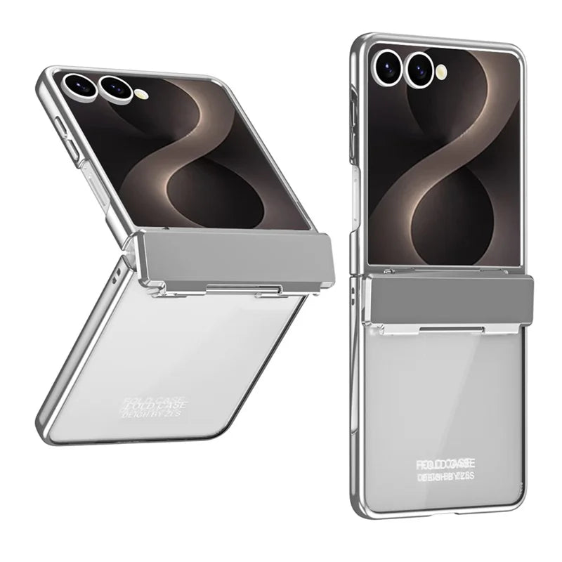 Galaxy Z Flip 7 Electroplated Clear Case with Hinge Protection – View 2