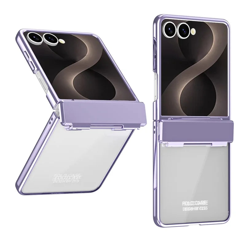 Galaxy Z Flip 7 Electroplated Clear Case with Hinge Protection – View 3