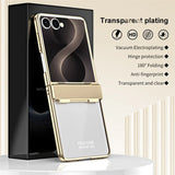 Galaxy Z Flip 7 Electroplated Clear Case with Hinge Protection – View 7