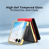 Galaxy Z Flip 7 Leather Kickstand Case with Card Slots – View 12