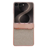 Galaxy Z Flip 7 Case with Hinge Protection and Rhinestone Glitter