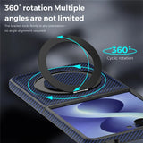 Galaxy Z Flip 7 Magnetic Kickstand Case with Carbon Fiber Texture – View 16