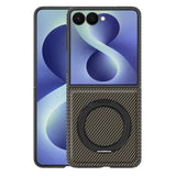 Galaxy Z Flip 7 Magnetic Kickstand Case with Carbon Fiber Texture – View 5