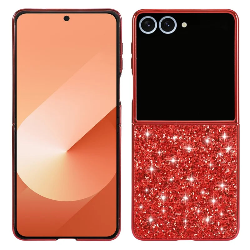 Galaxy Z Flip 7 Glitter Shockproof Case with Electroplated Frame – View 4