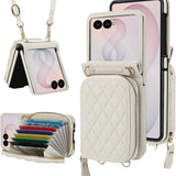 Galaxy Z Flip 7 Leather Case with Detachable Lanyard and Card Holder – View 4