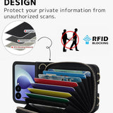 Galaxy Z Flip 7 Leather Case with Detachable Lanyard and Card Holder – View 6