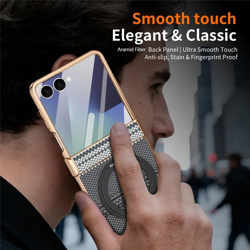 Galaxy Z Flip 8 Aramid Fiber Case With Magnetic Kickstand – View 13