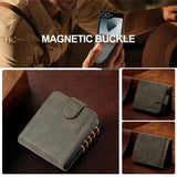 Galaxy Z Flip 8 Calf Texture Leather Case with Wallet Kickstand – View 14