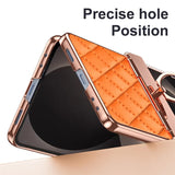 Galaxy Z Flip 8 Diamond Quilted Leather Case with Ring Holder – View 9