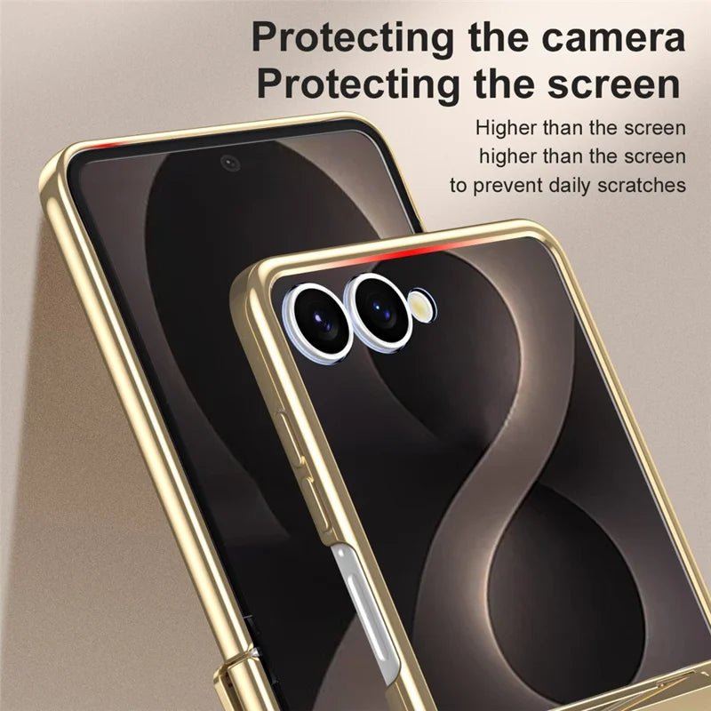 Galaxy Z Flip 8 Electroplated Clear Case with Hinge Protection – View 10