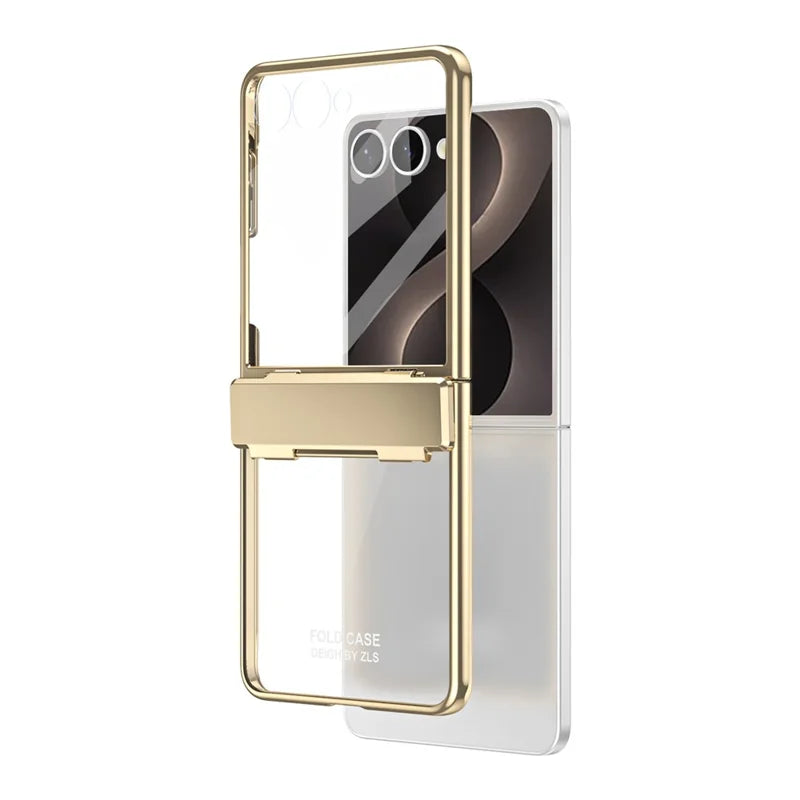 Galaxy Z Flip 8 Electroplated Clear Case with Hinge Protection – View 5