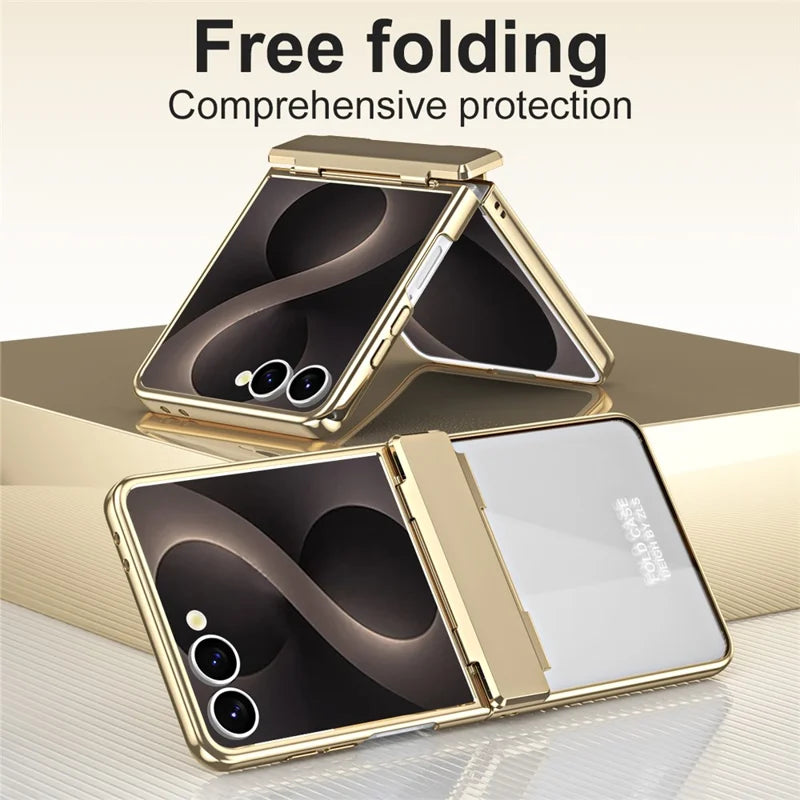 Galaxy Z Flip 8 Electroplated Clear Case with Hinge Protection – View 6