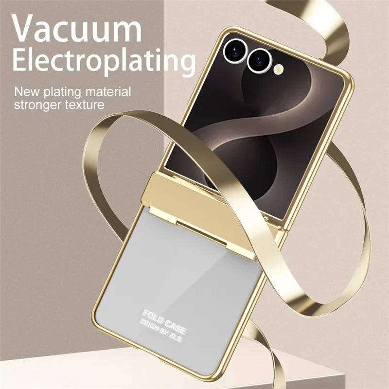Galaxy Z Flip 8 Electroplated Clear Case with Hinge Protection – View 9