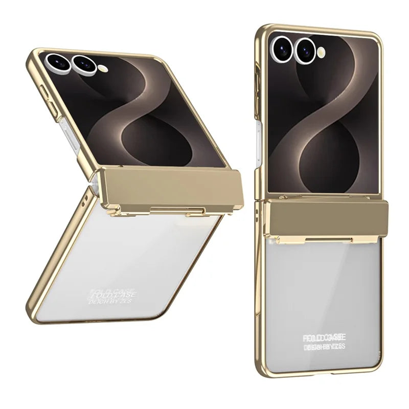 Galaxy Z Flip 8 Electroplated Clear Case with Hinge Protection