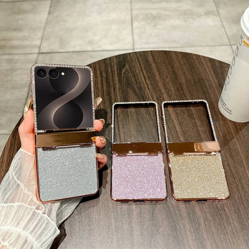 Galaxy Z Flip 8 Case with Hinge Protection and Rhinestone Glitter – View 7