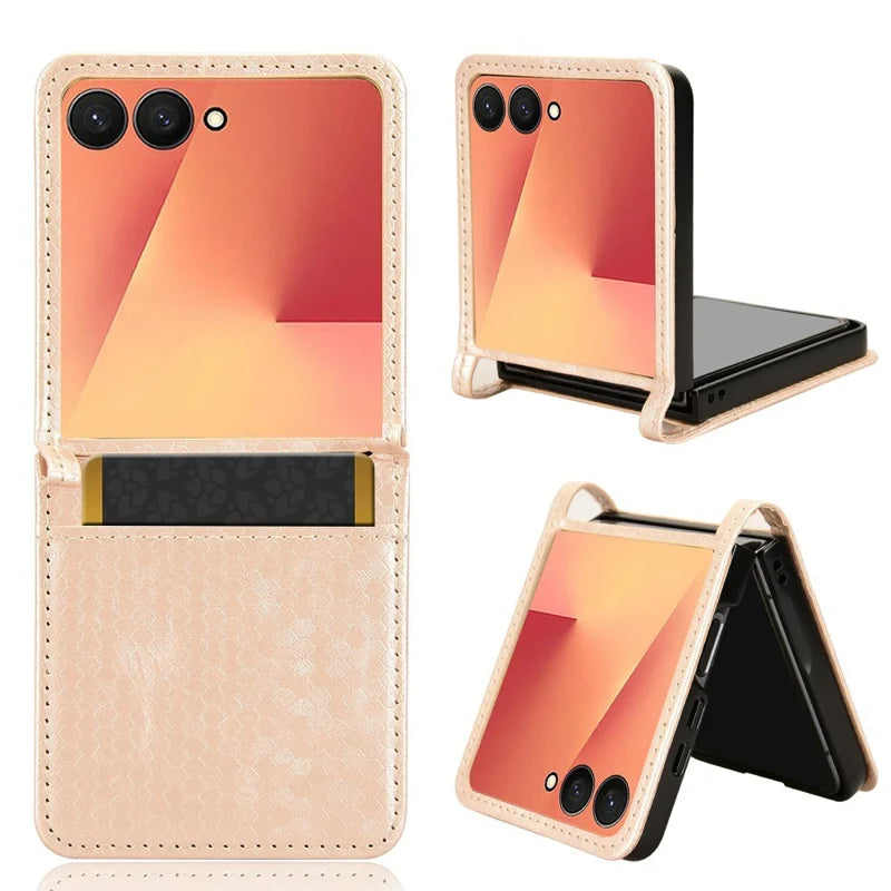 Galaxy Z Flip 8 Slim Leather Case with Card Slot – View 2