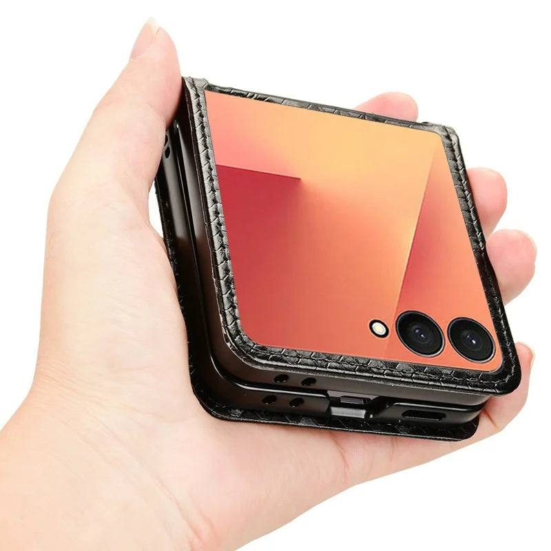 Galaxy Z Flip 8 Slim Leather Case with Card Slot – View 7