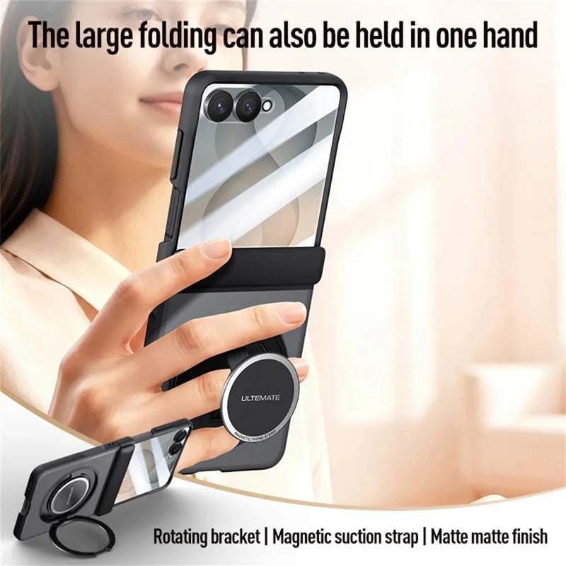 Galaxy Z Flip 8 Magnetic Case with Kickstand and Strap – View 7