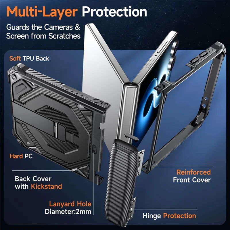 Galaxy Z Flip 8 Shockproof Case with Kickstand and Hinge Protection – View 10