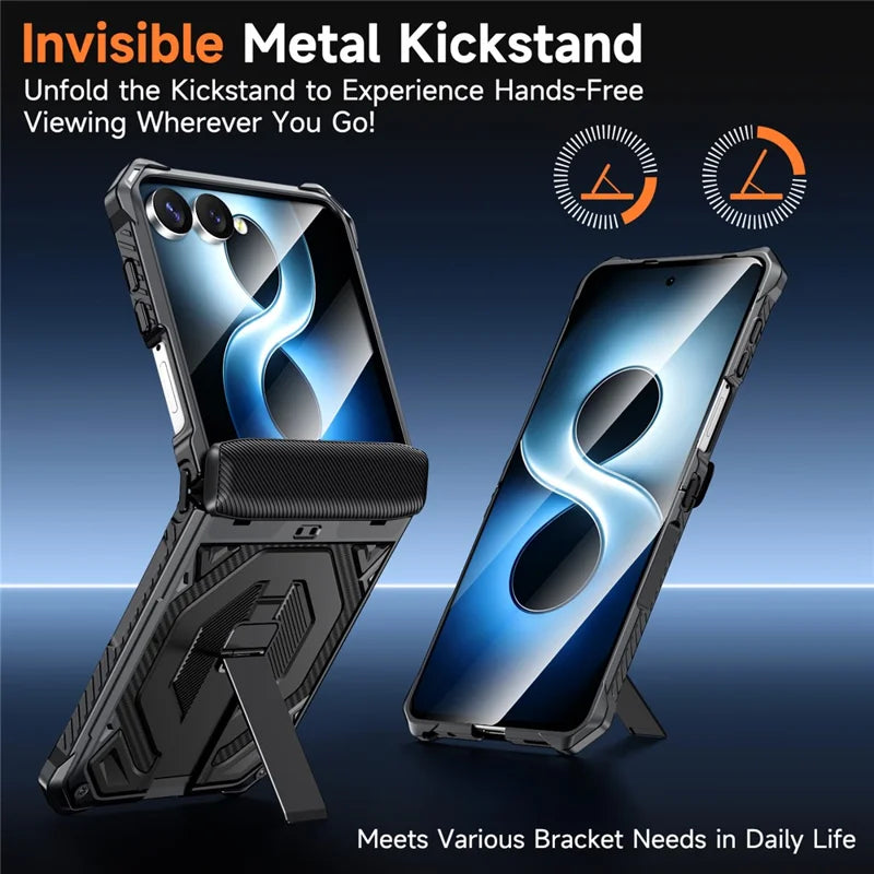 Galaxy Z Flip 8 Shockproof Case with Kickstand and Hinge Protection – View 14