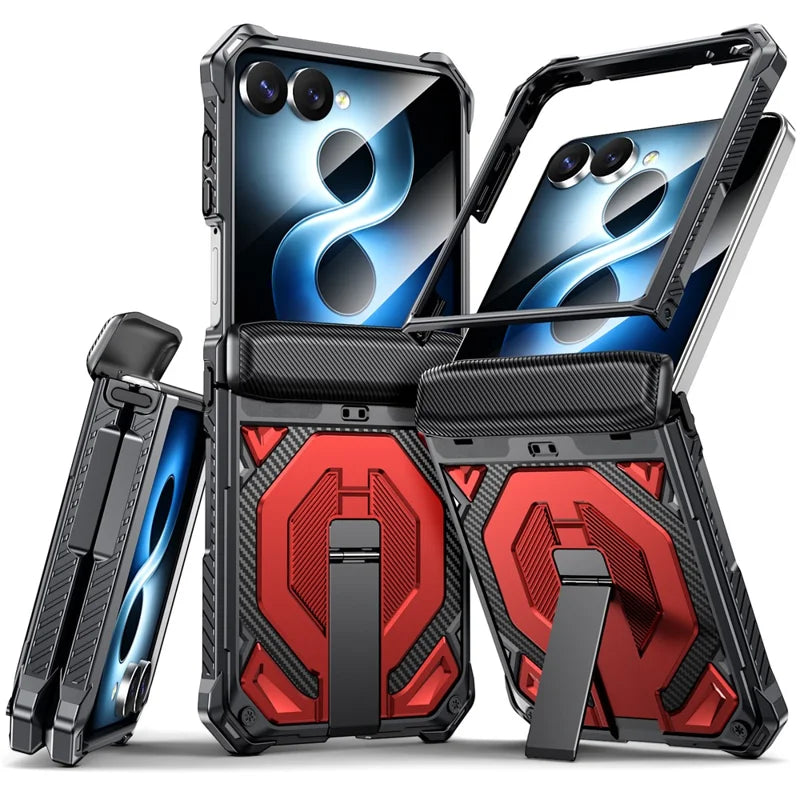 Galaxy Z Flip 8 Shockproof Case with Kickstand and Hinge Protection – View 3