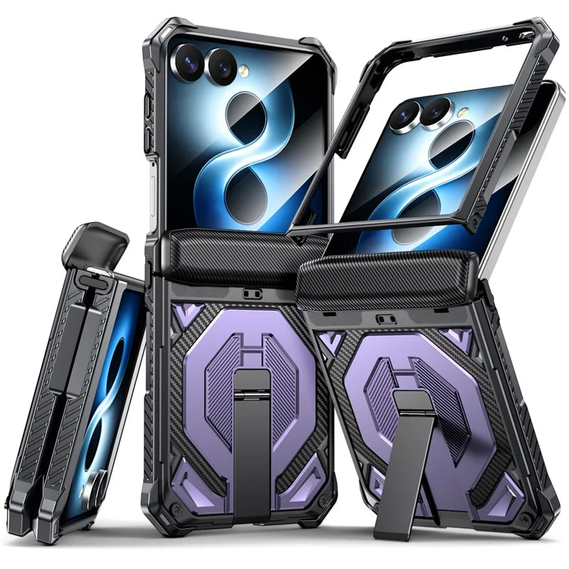 Galaxy Z Flip 8 Shockproof Case with Kickstand and Hinge Protection – View 6