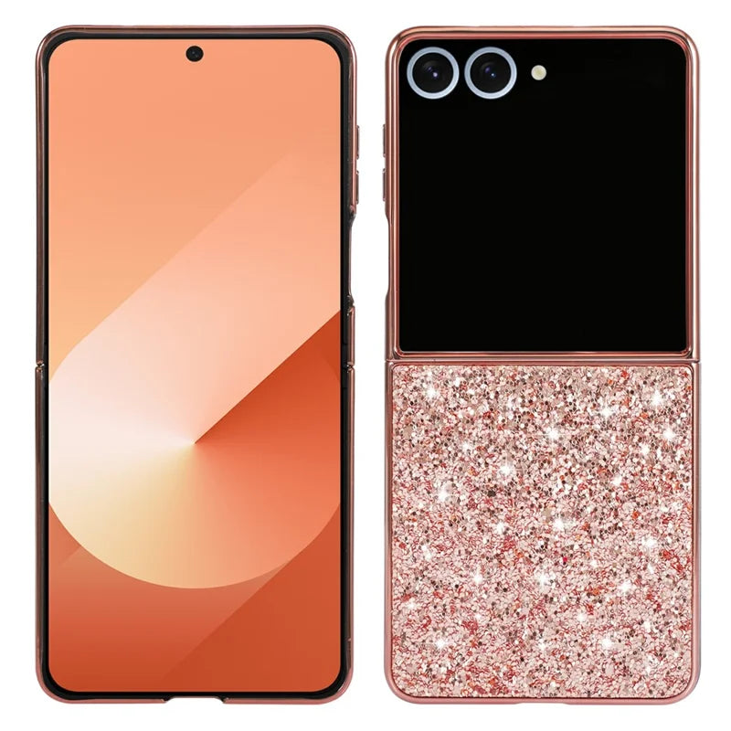 Galaxy Z Flip 8 Glitter Shockproof Case with Electroplated Frame – View 3