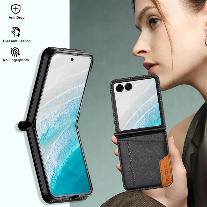 Galaxy Z Flip 8 Leather Wallet Case with Card Slot – View 12