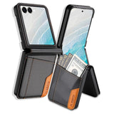 Galaxy Z Flip 8 Leather Wallet Case with Card Slot