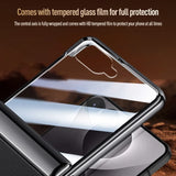 Galaxy Z Flip 8 Magnetic Ring Kickstand Case with Tempered Glass – View 12