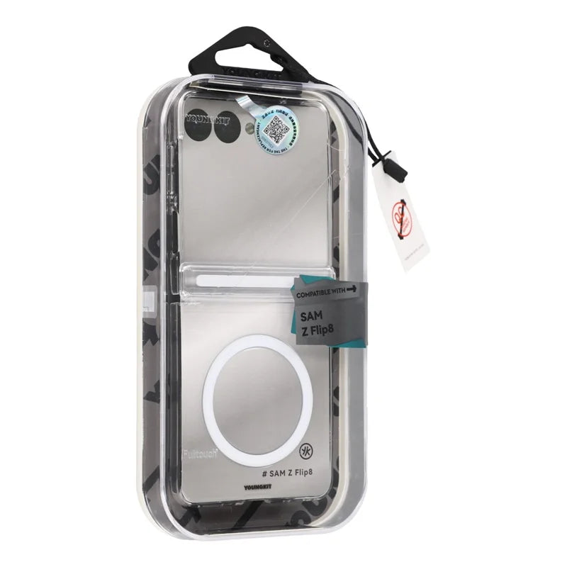 Galaxy Z Flip 8 Transparent Magnetic Case with Hinge Protection – View 10
