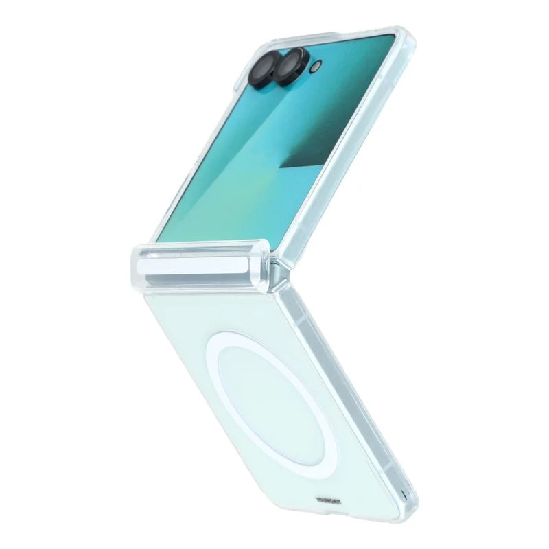 Galaxy Z Flip 8 Transparent Magnetic Case with Hinge Protection – View 2