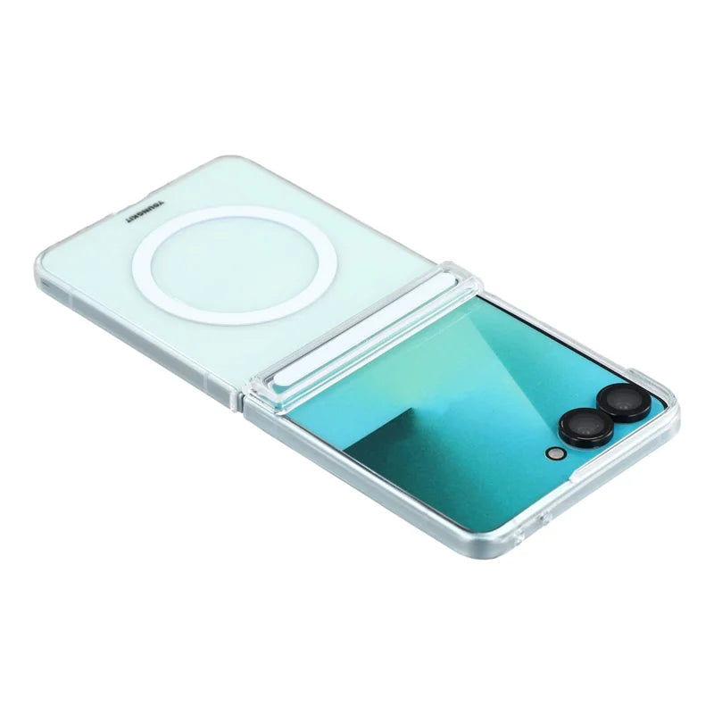 Galaxy Z Flip 8 Transparent Magnetic Case with Hinge Protection – View 6
