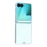 Galaxy Z Flip 8 Transparent Magnetic Case with Hinge Protection
